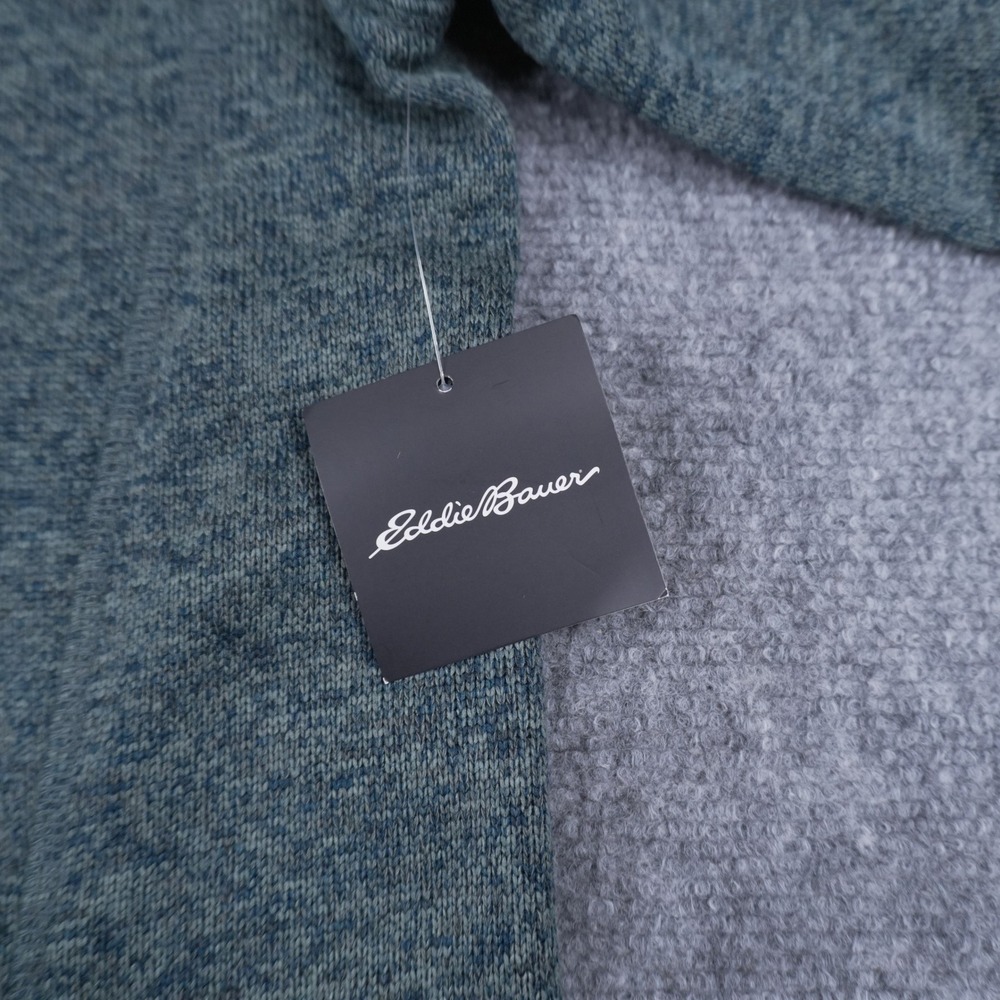 Eddie Bauer Radiator Fleece Pullover Mens 2XL Peacock Blue 1/4 Zip Sweater Knit - Picture 5 of 7